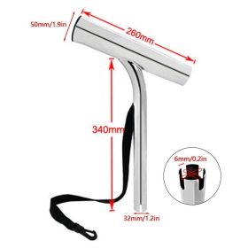 Outrigger Pole Holder Stainless Steel Rod Support Fishing Pole Holder Boat Accessories With Safety Strap Quick Release Clip