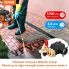 VEVOR Pressure Washer Pump, 3/4" Shaft Horizontal Triplex Plunger, 3700 PSI, 2.5 GPM, Replacement Power Washer Pumps Kit, Parts Washer Pump