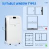 HOMCOM 12000 BTU Portable Air Conditioner for Rooms Up to 550 Sq. Ft., 3-in-1 AC Unit with Dehumidifier, Cooling Fan, Remote, 24H Timer On/Off