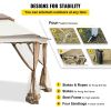 VEVOR Outdoor Canopy Gazebo Tent, Portable Canopy Shelter with 12'x12' Large Shade Tents for Parties, Backyard, Patio Lawn and Garden, 4 Sandbags