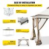VEVOR Outdoor Canopy Gazebo Tent, Portable Canopy Shelter with 12'x12' Large Shade Tents for Parties, Backyard, Patio Lawn and Garden, 4 Sandbags