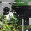 Outsunny 21" Kettle Charcoal BBQ Grill Trolley with 360 sq.in. Cooking Area, Outdoor Barbecue with Shelf, Wheels