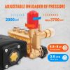 VEVOR Pressure Washer Pump, 3/4" Shaft Horizontal Triplex Plunger, 3700 PSI, 2.5 GPM, Replacement Power Washer Pumps Kit, Parts Washer Pump