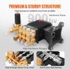 VEVOR Pressure Washer Pump, 1" Shaft Horizontal Triplex Plunger, 4400 PSI, 4 GPM Flow, Replacement Power Washer Pumps Kit, Parts Washer Pump